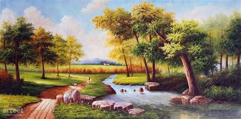 Landscape Artwork Oil Painting Scenery By Arteet 11