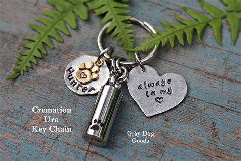 Pet Cremation Urn Key Chain Pet Memorial Jewelry Loss of | Etsy