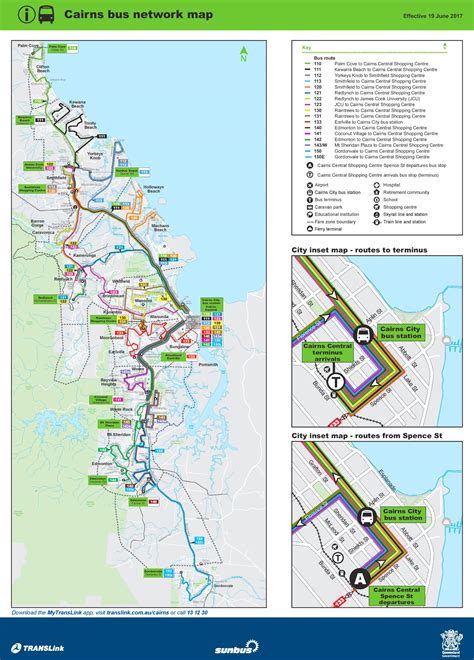 Cairns Bus map - Ontheworldmap.com