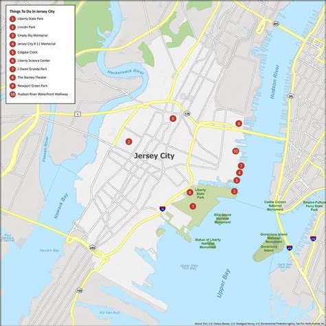 Map of Jersey City, New Jersey - GIS Geography