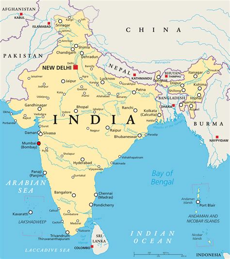 Map Of India Bombay - Devan Fenelia