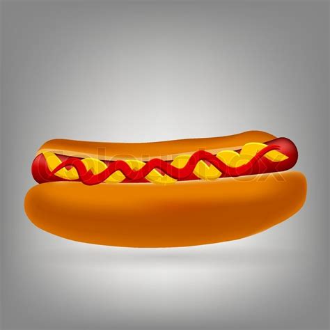 Realistic hot dog icon vector ... | Stock vector | Colourbox