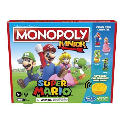 Buy MONOPOLY Junior Super Mario Edition Board Game, Fun Kids' Game Ages ...