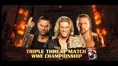 Edge Vs Jeff Hardy Vs Triple H - Campeonato de WWE - Armageddon 2008 ...