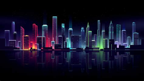 Minimalistic City Skyline HD wallpaper | Cityscape wallpaper, City ...