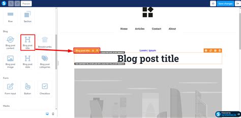 How to manage the blog post layout - Help pages