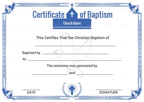 Baptism Template Certificate