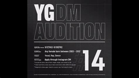 Kpop Audition | YG Entertainment DM audition #ygaudition # ...