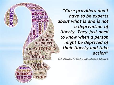 Deprivation of Liberty act safeguarding — Advice