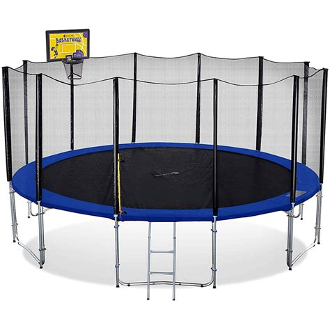 Exacme Backyard Trampoline with Rectangular Basketball Hoop and ...