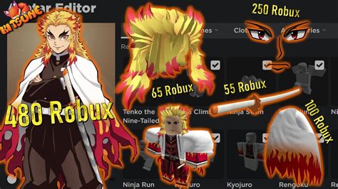 ROBLOX AVATAR: Kyojuro Rengoku(Demon Slayer) | How to make it - YouTube