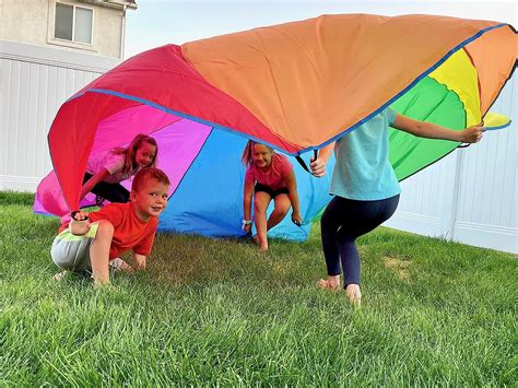 12ft Rainbow Parachute Toy for Kids - Cooperative Play Gym Class ...