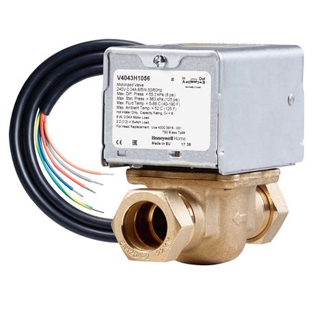 Honeywell Home V4043H Motorised Zone Plumbing Heating Valve 22mm 2-Port ...