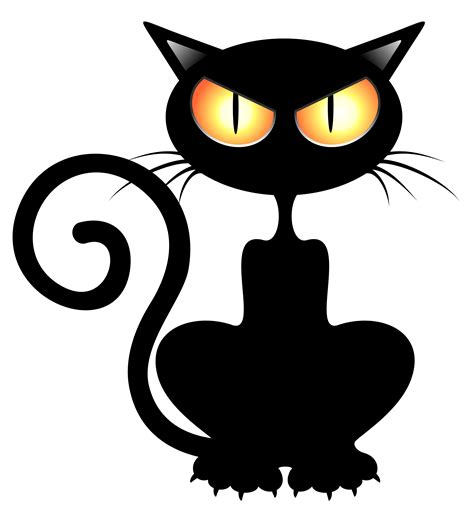 Black cat Kitten Halloween Clip art - cats png download - 4102*4406 ...