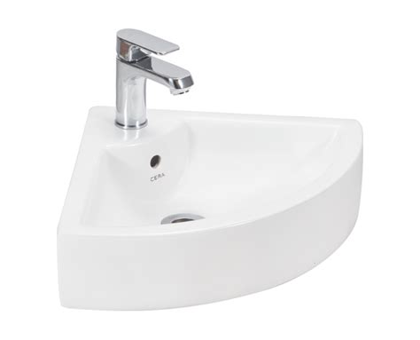 Buy Cera Callis Wall Hung Corner Wash Basins Online at Best Prices