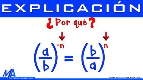 Potencias con exponentes negativos | Potencia de Fracciones Explicación ...