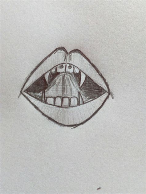 A 5 min vampire mouth. | Vampire, Humanoid sketch, Art