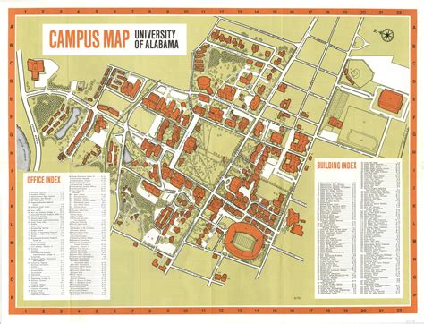 Campus Map University of Alabama | Curtis Wright Maps