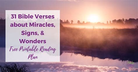 31 Bible Verses about Miracles {Free Printable Reading Plan}