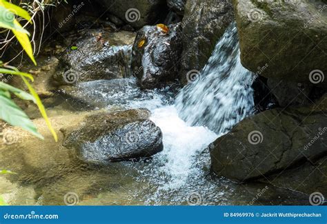 Part of Ngao Waterfall in Ranong, Thailand. Landscape of Waterfall ...