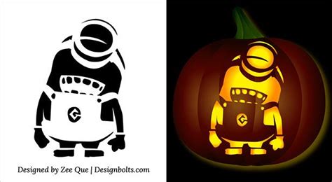 Minion Pumpkin Printables - Printable Templates