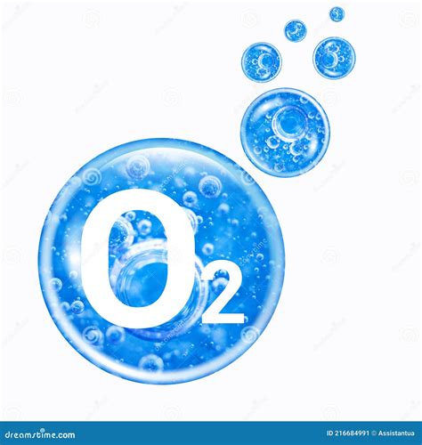 Oxygen Bubbles on a White Background. O2 Stock Image - Image of ...