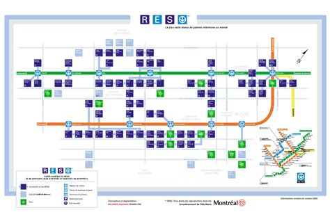 Montreal's RESO Network Map (Underground City Map) - Montreal Travel Guide