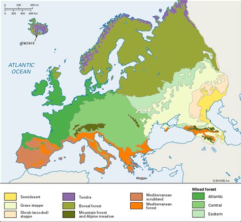 Blank Map Europe Climates