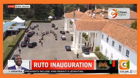 President Uhuru Kenyatta leaves State House for the last time, as he ...