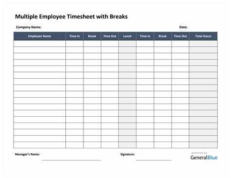 Employee Timesheet Template Word