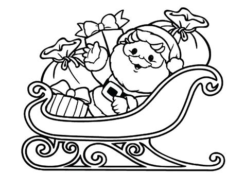 Coloring Pages Of Santa And His Sleigh at GetColorings.com | Free ...