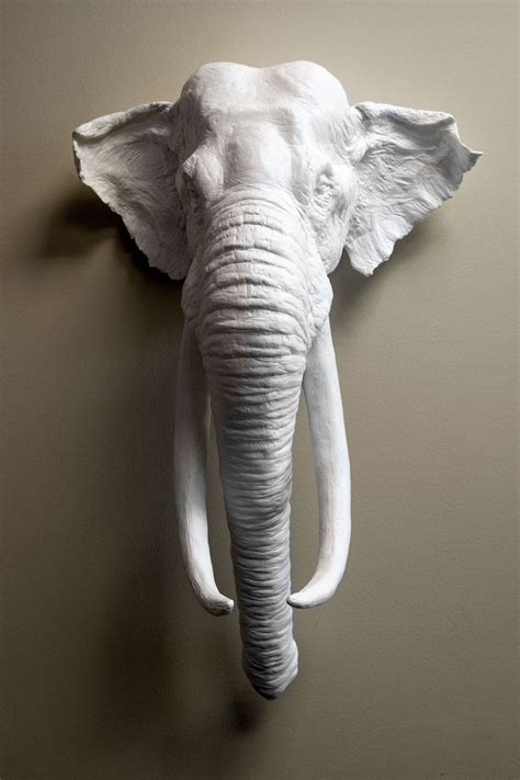 My latest sculpture, The Patriarch. Elephant head wall-mount, resin ...