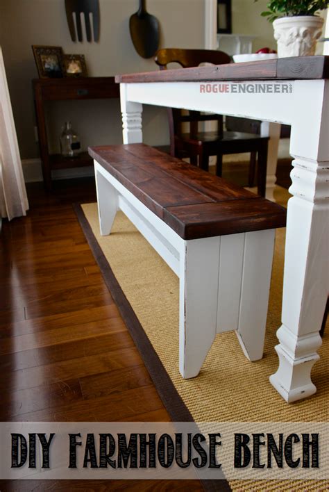 DIY Farmhouse Bench | Free Plans | Rogue Engineer