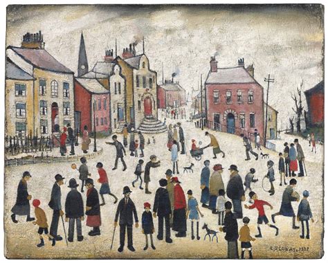 Laurence Stephen Lowry, R.A. (1887-1976) , People Standing About ...