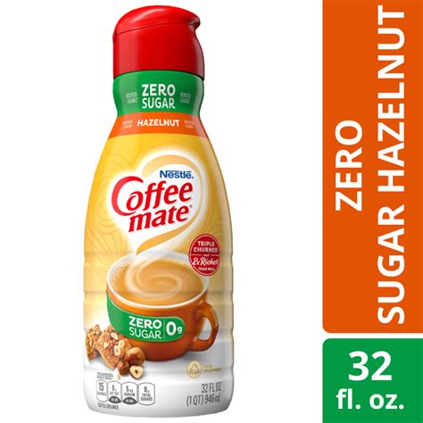 Nestle Coffee mate Liquid Hazelnut Sugar Free Coffee Creamer, 32 fl oz ...