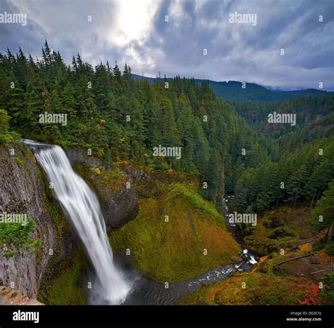 Salt creek waterfalls , Oakridge, Oregon in the Willamette National ...