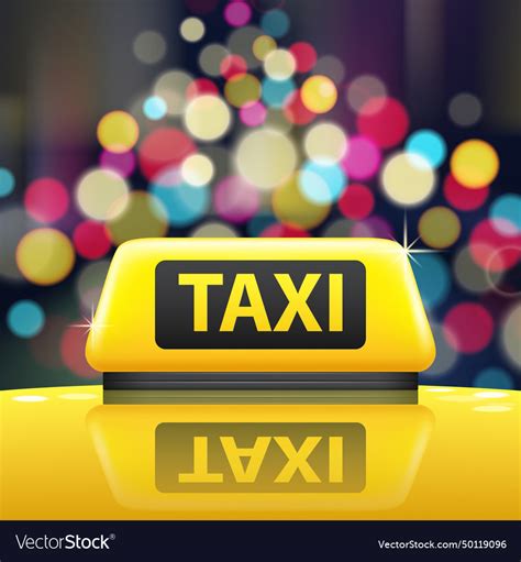 Taxi sign Royalty Free Vector Image - VectorStock