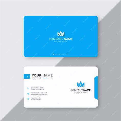 Premium Vector | Blue business card