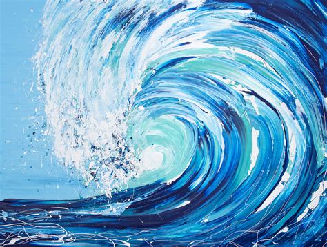 'Wave Series' | Wave painting, Ocean painting, Wave art