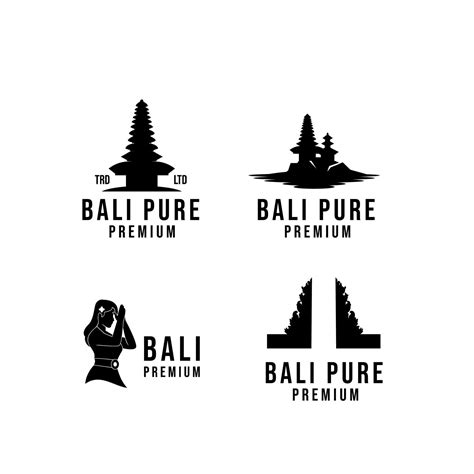 Set of bali icon logo design illustration 3169945 Vector Art at Vecteezy