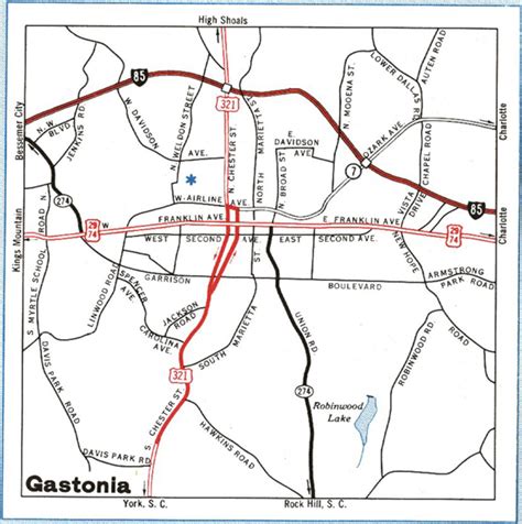 Maps of Gastonia, North Carolina