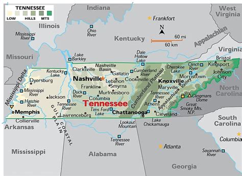 Map Of Tennessee Cities And Towns Printable City Maps | Images and ...