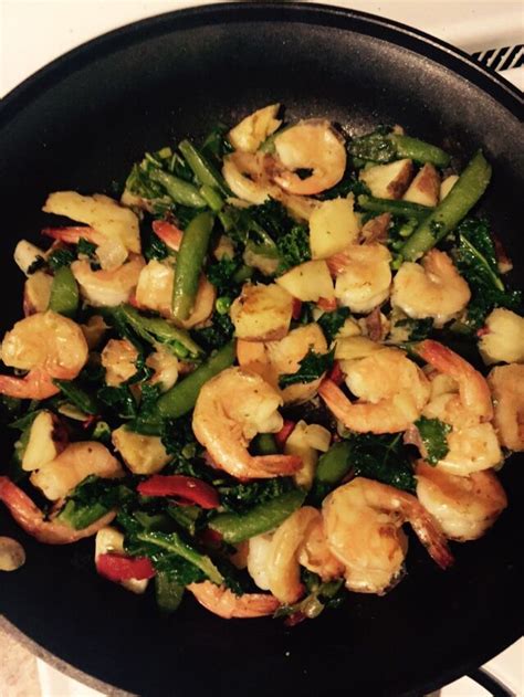 Garlic Shrimp Stir Fry 8oz of shrimp Bag of frozen mixed vegetables 2 ...