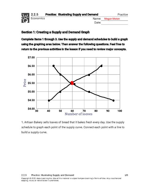 2.2.5 Practice - Section 1: Creating a Supply and Demand Graph ...