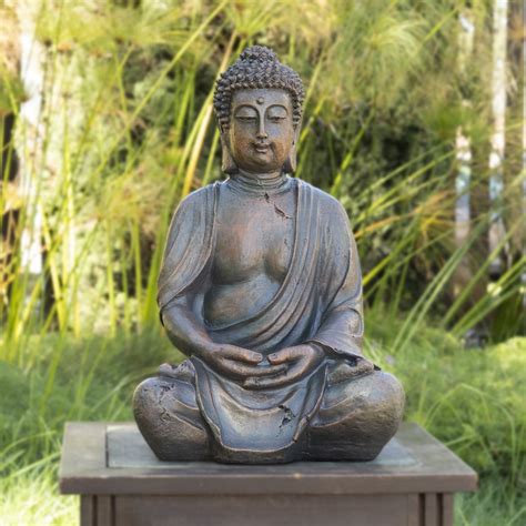 Alpine Corporation Outdoor Meditating Buddha Statue - Walmart.com ...