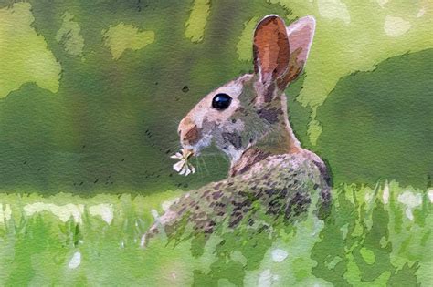 Rabbit Watercolor Painting Free Stock Photo - Public Domain Pictures