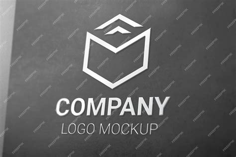 Premium PSD | Silver shine 3d logo mockup on black paper