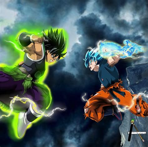 Broly Vs. Goku Super Saiyan Blue, Dragon Ball Super | Personajes de ...