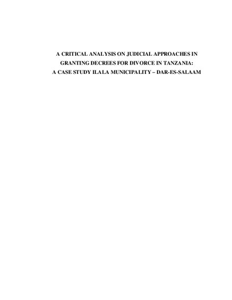 (PDF) A CRITICAL ANALYSIS ON JUDICIAL APPROACHES IN GRANTING DECREES ...