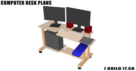 Computer Desk Plans - Plans - IBUILDIT.CA